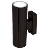 Brilliant Black Denver-II LED Exterior Up/Down Wall Light