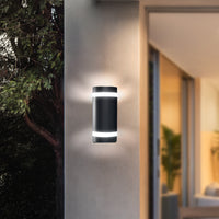 Brilliant Charcoal Dormon Entasis Exterior Wall Light