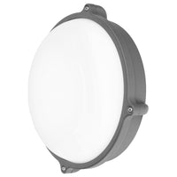 Brilliant Charcoal Delatite 20W Round LED Exterior Bunker Light