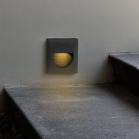 Brilliant Charcoal Lachlan LED Square Step Light