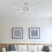 Brilliant Stainless-Steel Atrium 48" AC Ceiling Fan