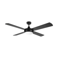 Brilliant Black Tempest 52'' AC 4-Blade Ceiling Fan with LED Light