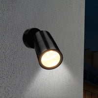 Brilliant Black Seaford LED Exterior Wall Light