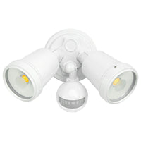 Brilliant White Hunter Trio Twin Floodlight with Sensor