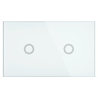 Brilliant White Elite Glass Wall Switch 2 Gang