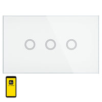 Brilliant White 3 Smart Elite Wi-Fi Glass Wall Switch