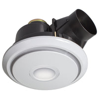 Brilliant White Boreal-II 25W Round Exhaust Fan with Light