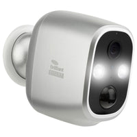 Brilliant Silver Smart Wi-Fi Rechargeable Camera with Light