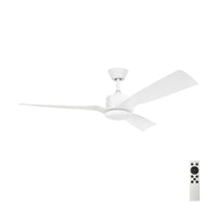 Brilliant White Belize 52" DC 3-Blade Ceiling Fan