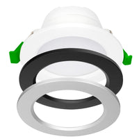 Brilliant White Uni Trio LED CCT Downlight with Interchangeable Colour Trims