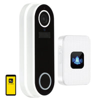 Brilliant White Smart Wi-Fi Video Doorbell and Chime