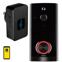 Brilliant Black Smart Wi-Fi Video Doorbell and Chime