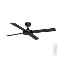 Brilliant Black Tempest ABS 52" DC Ceiling Fan