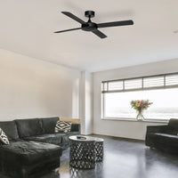 Brilliant Black Tempest ABS 52" DC Ceiling Fan