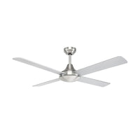 Brilliant Brushed Chrome Tempo Plus 48" AC Ceiling Fan