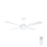 Brilliant White Tempo Plus 48'' AC 4-Blade Ceiling Fan with Light and Remote