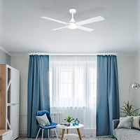 Brilliant White Tempo Plus 52" AC Ceiling Fan