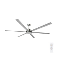 Brilliant Satin Nicle Colossus 84" DC Ceiling Fan 6-Blade