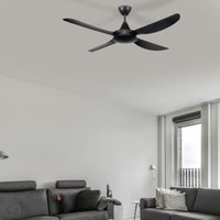 Brilliant Black Vector 48” DC Ceiling Fan