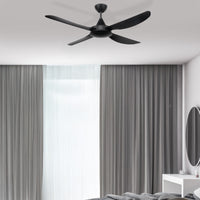 Brilliant Black Vector 52" DC Ceiling Fan