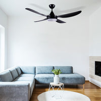 Brilliant Black Vector 48’’ DC Ceiling Fan with CCT LED Light