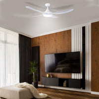 Brilliant White Vector 56'' DC Ceiling Fan with Light