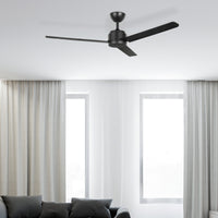 Brilliant Black Solana 48" AC ABS Ceiling Fan