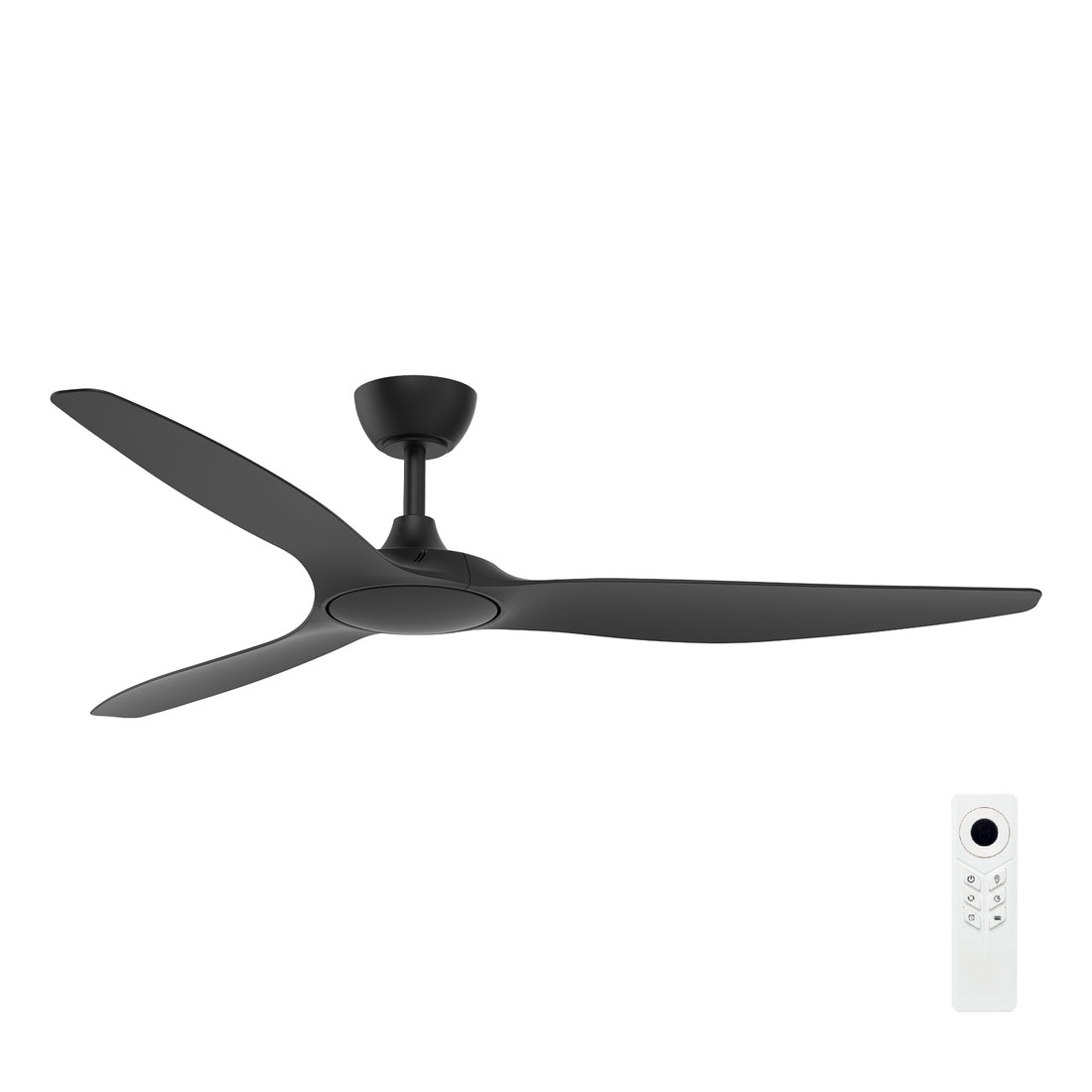 Brilliant 60" Black Fantastic 3-Blade DC Ceiling Fan