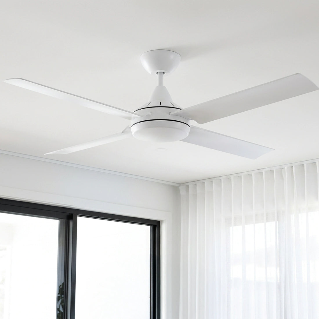 Brilliant 48” DC Lite White Cairns Ceiling Fan