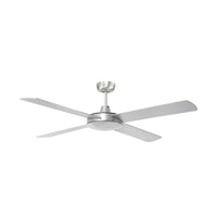 Brilliant Brush Aluminium with Silver Blades Tempest 52'' AC Ceiling Fan